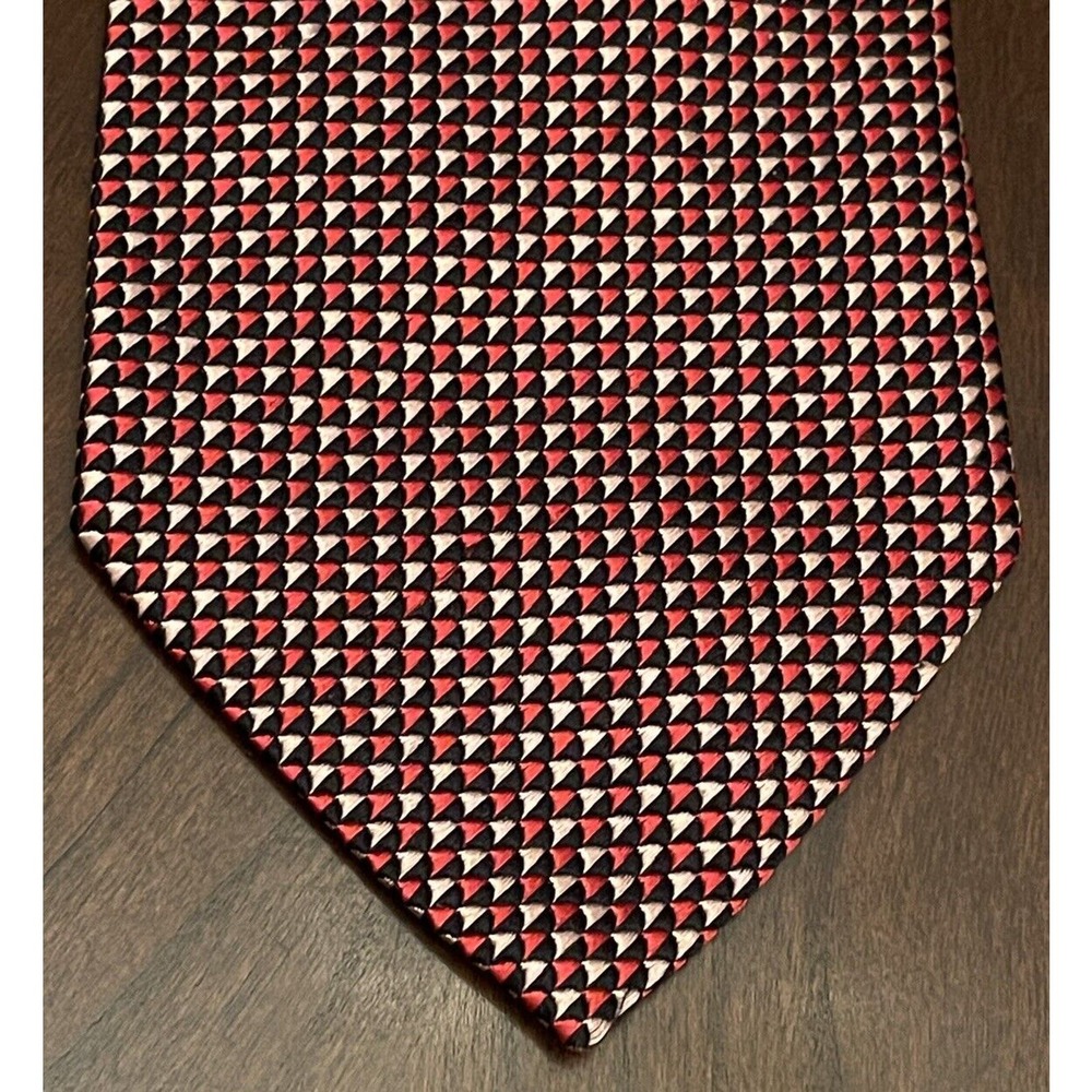 Lamberti Red Pink 100% Silk Men’s Neck Tie Made In Italy